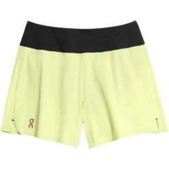 On Running On 5 Inch Running Shorts Women - Hay & Black
