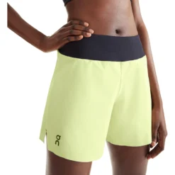 On Running On 5 Inch Running Shorts Women - Hay & Black -On Running on 5 inch running shorts women hay black 6 1531889