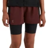 On Running On Active Shorts Women - Mulberry & Black