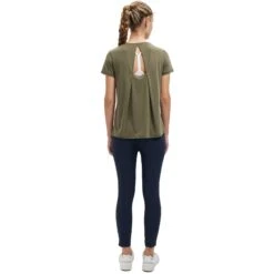 On Running On Active-T Breathe Women T-Shirt - Olive -On Running on active t breathe women running shirt olive 4 1149792