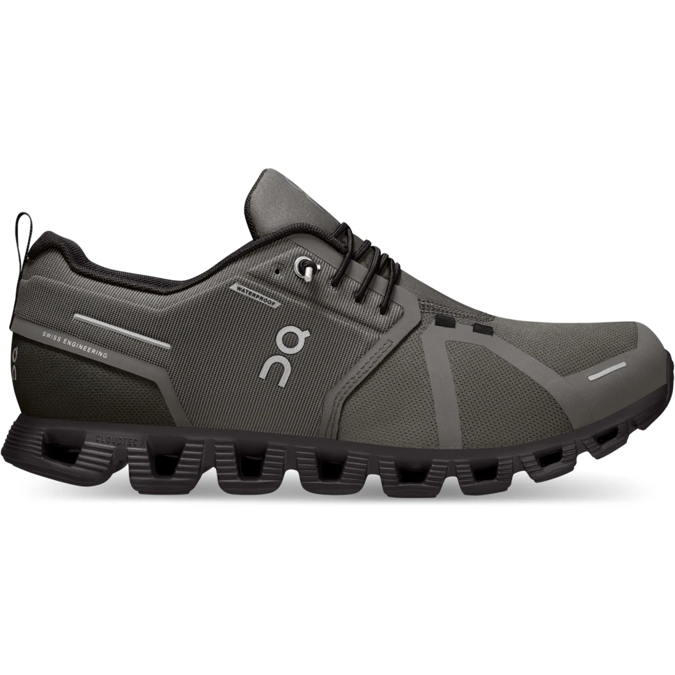 On Running On Cloud 5 Waterproof Men Shoe - Olive & Black 1 On Running On Cloud 5 Waterproof Men Shoe - Olive & Black