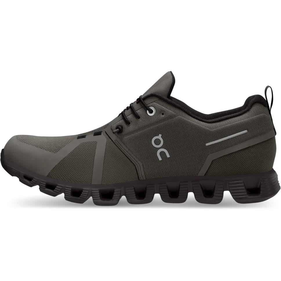 On Running On Cloud 5 Waterproof Men Shoe - Olive & Black 2 On Running On Cloud 5 Waterproof Men Shoe - Olive & Black - Image 2