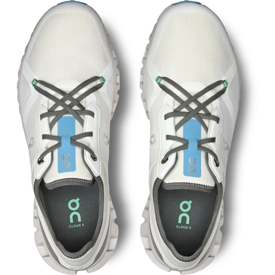 On Running On Cloud X 3 AD Men Shoe - Undyed-White & Niagara 4 On Running On Cloud X 3 AD Men Shoe - Undyed-White & Niagara - Image 4
