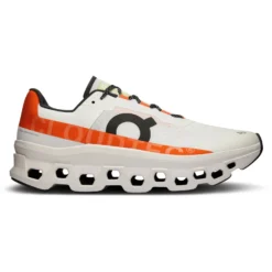 On Running On Cloudmonster Running Shoes - Undyed-White & Flame -On Running on cloudmonster men running shoe undyyed white flame 2 1531542