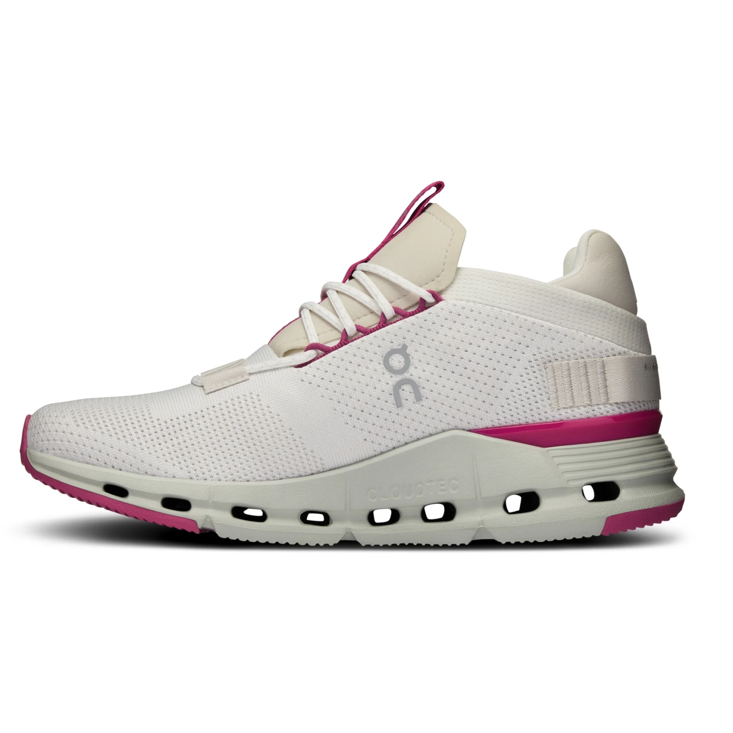 On Running On Cloudnova Women Sneaker - Undyed-White & Carnation 2 On Running On Cloudnova Women Sneaker - Undyed-White & Carnation - Image 2