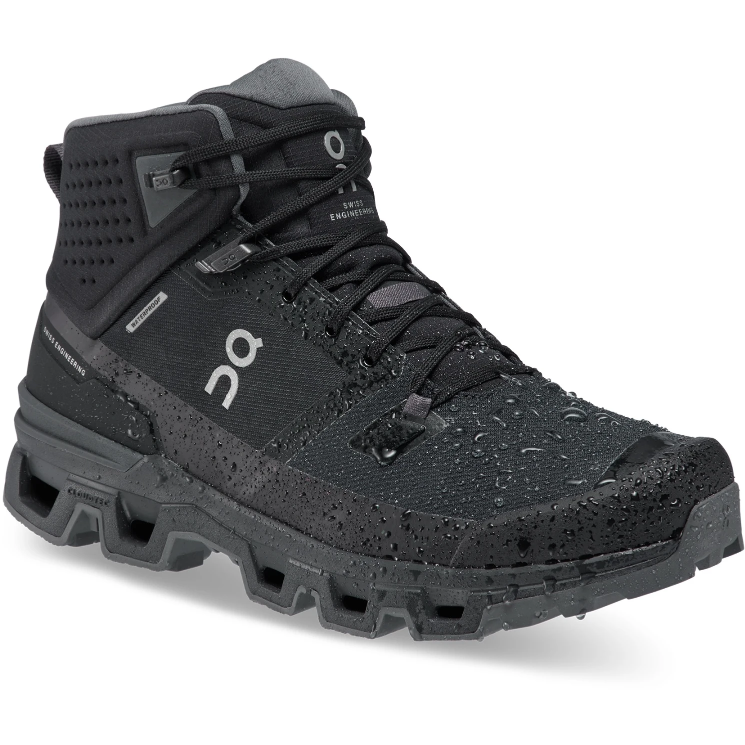 On Running On Cloudrock 2 Waterproof Speed-Hiking Shoe - Black & Eclipse 2 On Running On Cloudrock 2 Waterproof Speed-Hiking Shoe - Black & Eclipse - Image 2