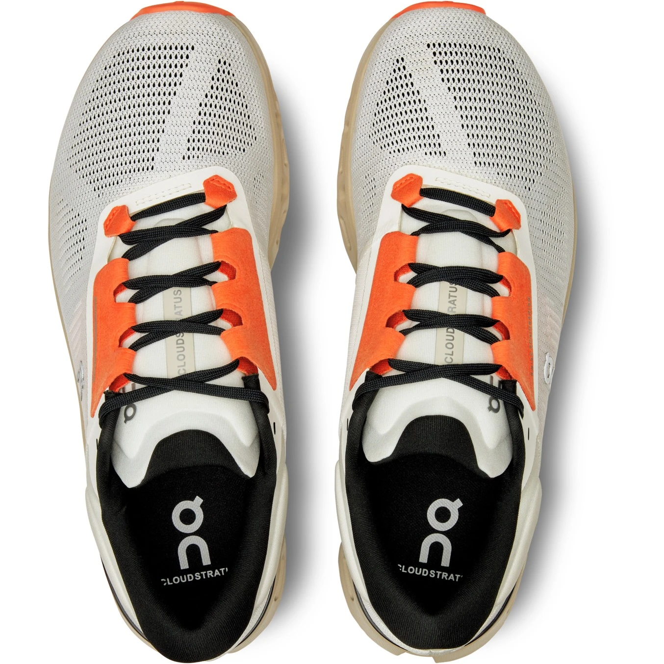 On Running On Cloudstratus 3 Men Running Shoe - Undyed-White & Sand 5 On Running On Cloudstratus 3 Men Running Shoe - Undyed-White & Sand - Image 5