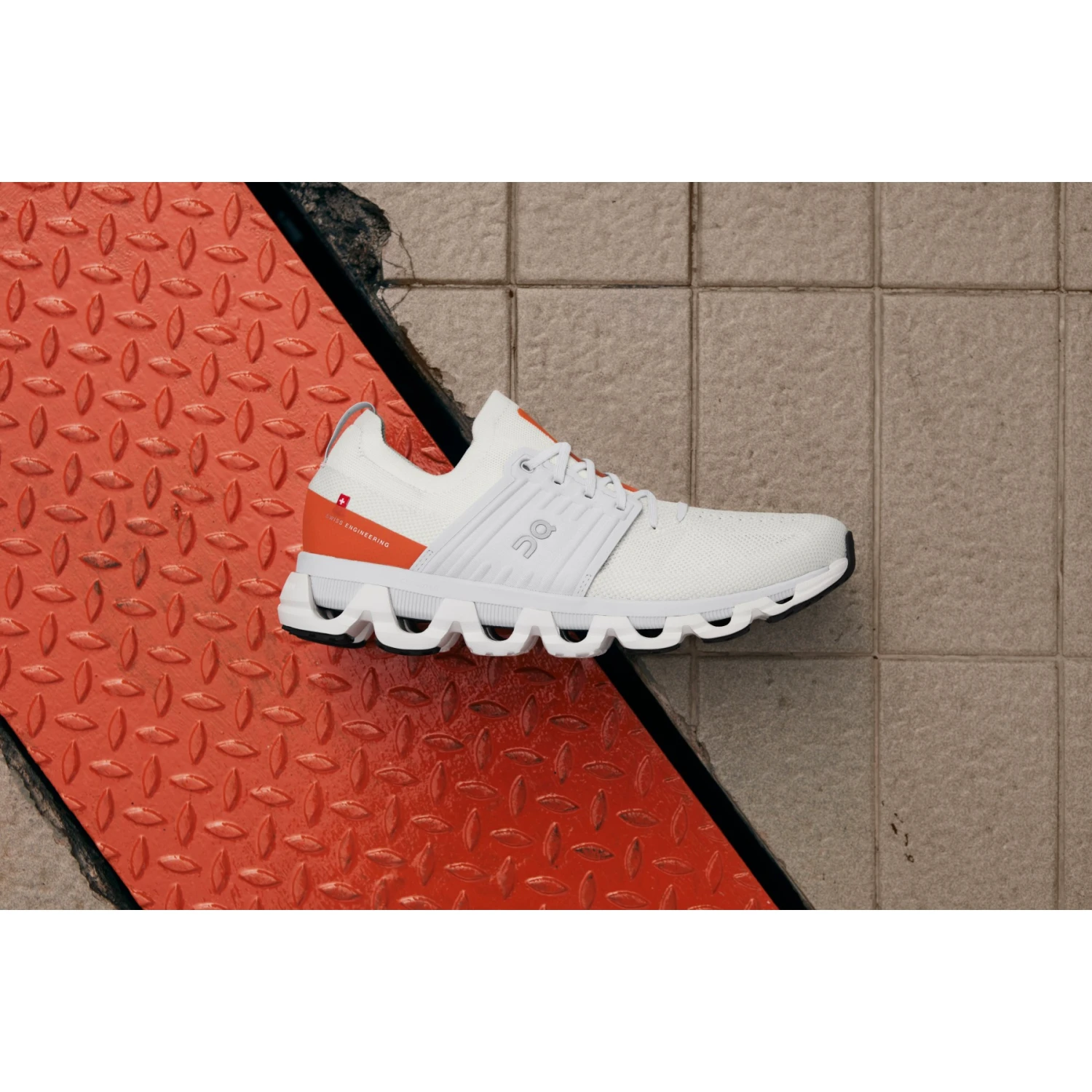 On Running On Cloudswift 3 Running Shoe - Ivory & Flame 7 On Running On Cloudswift 3 Running Shoe - Ivory & Flame - Image 7