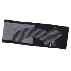 On Running On Explorer Merino Headband - Rock & Black