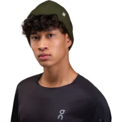 On Running On Merino Beanie - Olive -On Running on merino beanie olive 11 1555626