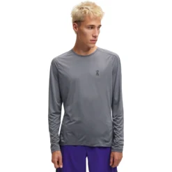 On Running On Performance Long-T Running Shirt - Rock -On Running on performance long t running shirt rock 2 1153369