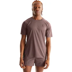 On Running On Performance-T Running Shirt - Grape & Black