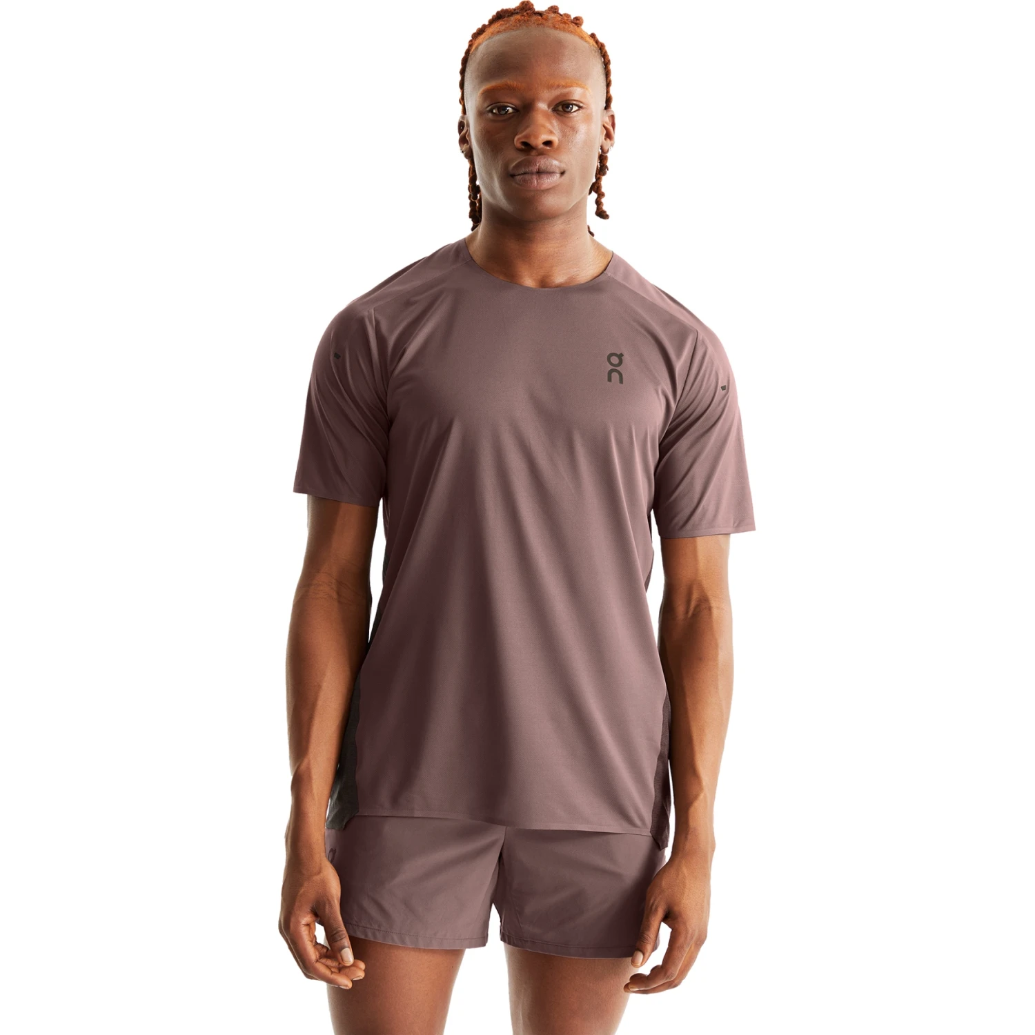 On Running On Performance-T Running Shirt - Grape & Black 1 On Running On Performance-T Running Shirt - Grape & Black