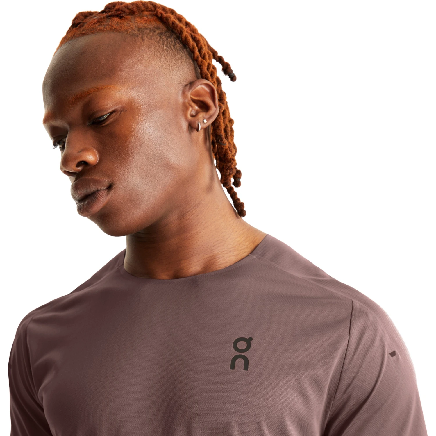 On Running On Performance-T Running Shirt - Grape & Black 4 On Running On Performance-T Running Shirt - Grape & Black - Image 4