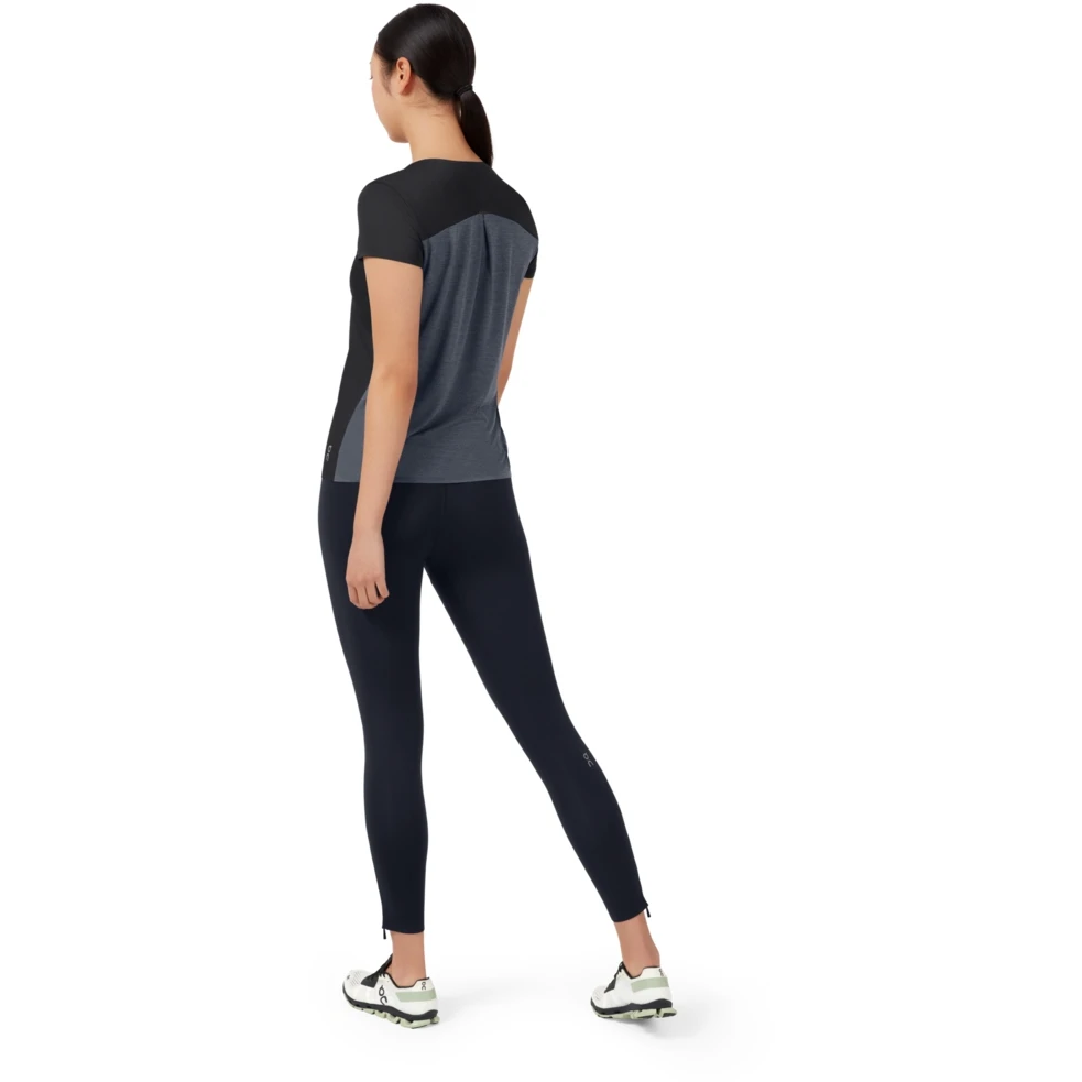 On Running On Performance-T Women Running Shirt - Black & Dark 4 On Running On Performance-T Women Running Shirt - Black & Dark - Image 4