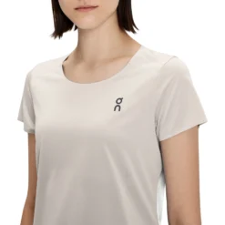 On Running On Performance-T Women Running Shirt - Pearl & Undyed-White -On Running on performance t women running shirt pearl undyed white 4 1427176