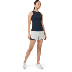 On Running Shorts Women - Glacier & Black -On Running on running shorts women glacier black 3 949135
