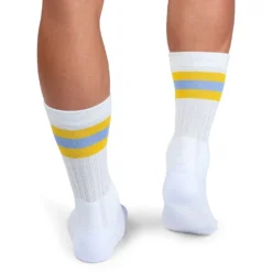 On Running On Tennis Sock - White & Mustard -On Running on running tennis sock white mustard 4 1263242