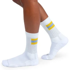 On Running On Tennis Sock Women - White & Mustard -On Running on running tennis sock women white mustard 1 1263276