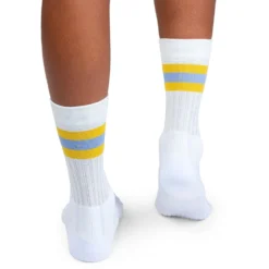 On Running On Tennis Sock Women - White & Mustard -On Running on running tennis sock women white mustard 3 1263278