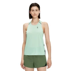 On Running On Tank-T Women Running Shirt - Creek & Black