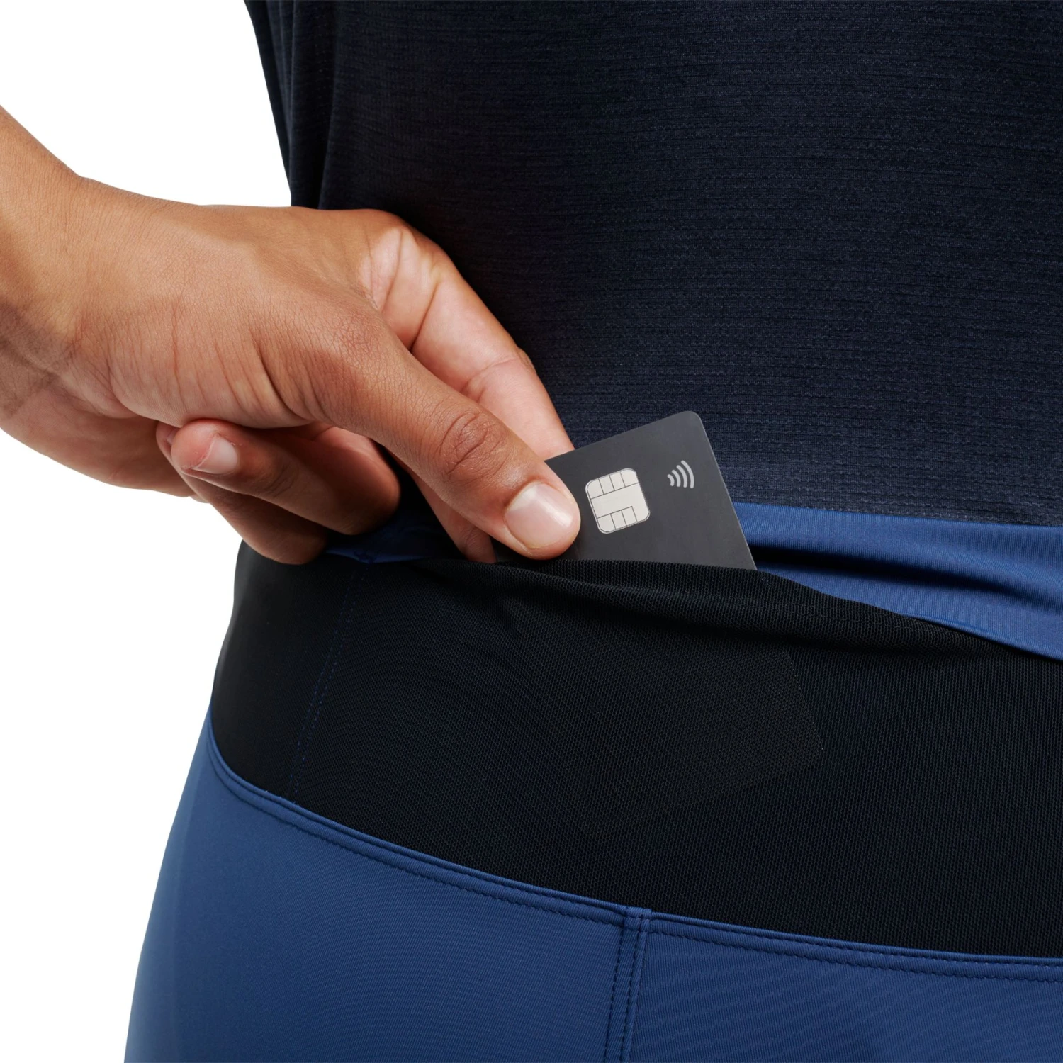 On Running On Tights Long - Denim & Black 6 On Running On Tights Long - Denim & Black - Image 6