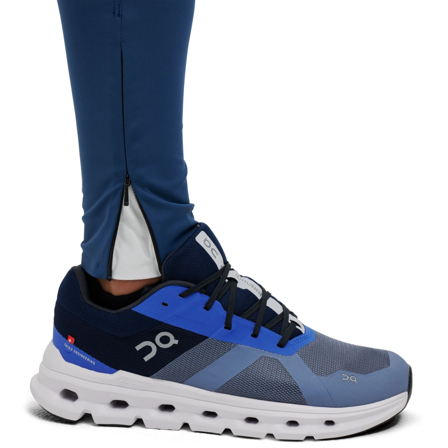 On Running On Tights Long - Denim & Black 8 On Running On Tights Long - Denim & Black - Image 8