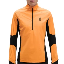 On Running On Trail Breaker Long Sleeve Running Shirt - Mango & Black -On Running on trail breaker long sleeve running shirt mango black 9 1278765