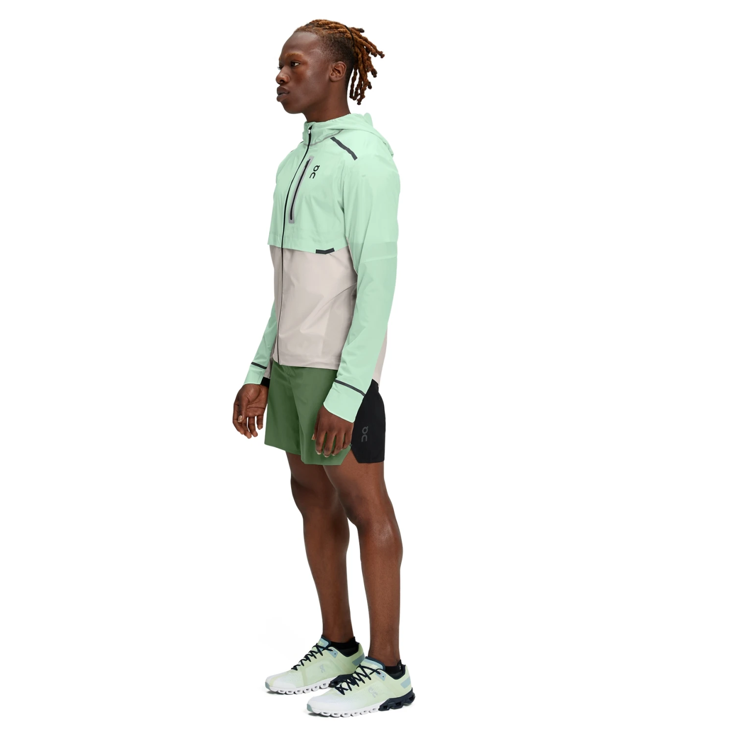 On Running On Weather Jacket - Creek & Pearl 2 On Running On Weather Jacket - Creek & Pearl - Image 2