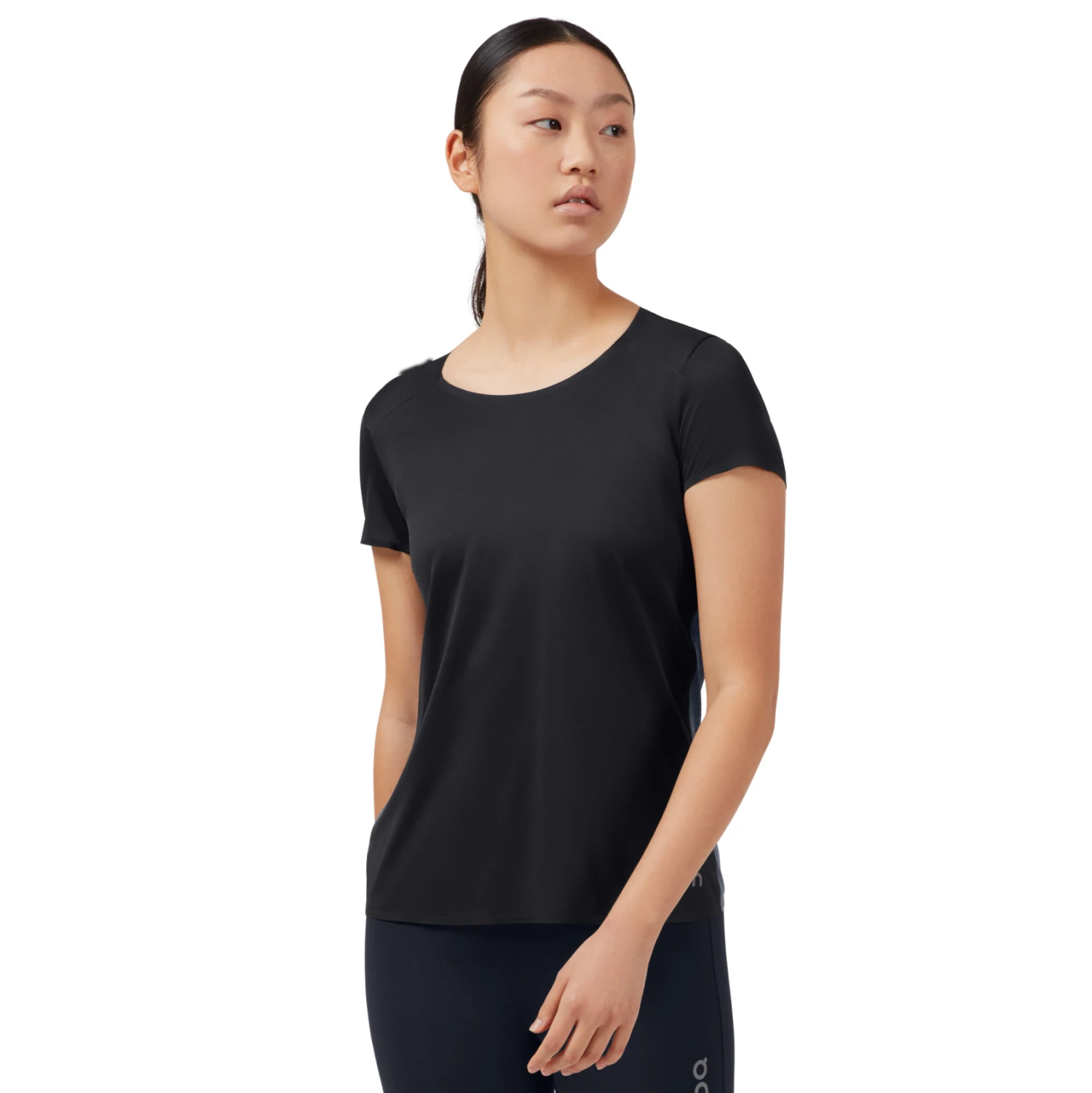 On Running On Performance-T Women Running Shirt - Black & Dark 1 On Running On Performance-T Women Running Shirt - Black & Dark